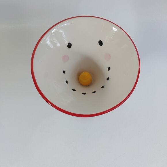 SCM DESIGNS GIANT HOLIDAY CHRISTMAS CERAMIC SNOWMAN MARTINI COCKTAIL GLASS CUTE! - Picture 2 of 5